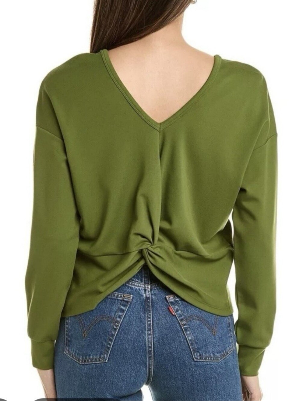 Cabi turnaround tee medium green normcore convertible stretch casual timeless